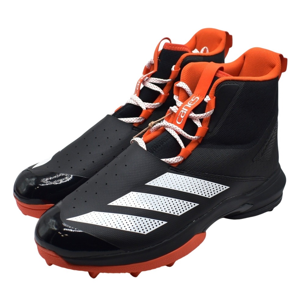 adidas Adizero Chaos To Turf Football Cleats Mens 13 Miami Hurricanes NEW JQ4256